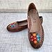 Calzado Daviana Huarache-Ballerina Artesanal Hecho en Mexico de Piel Creado a Mano, (Natural) (Multicolor) (Brown)- US Footwear Size System, Adult, Women,Numeric, 5-10 (7, Ballerina, Cafe)
