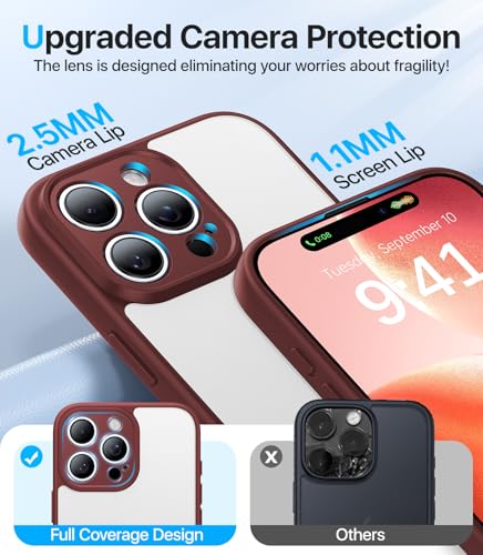 Coque iPhone 16 Pro protection de qualité militaire rouge