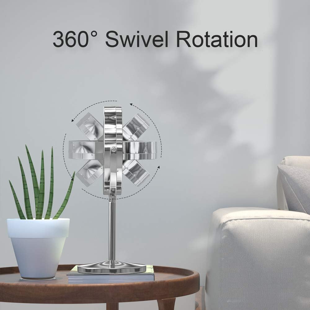 Gospire LED Makeup Mirror 1x/10x Magnifying with Touch Screen Adjustable LED Light, 7" Lighted Vanity Swivel Mirror Double Sided Cosmetic Mirror (Silver-Dimmable Switch) -