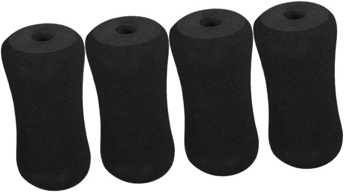 GANAZONO 4pcs Sponge Foot Handle Wrap for Sit up Board Replacement | Universal Fit Portable Set for Home and Professional Gym Use, Black for Entire Family