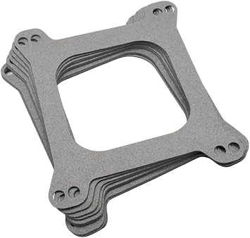 10 Pack 1/16" Thick Holley Carburetor Base Gaskets Open 4 bbl Gray Color Compatible with SBC BBC 350