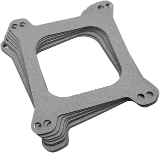 10 Pack 1/16" Thick Holley Carburetor Base Gaskets Open 4 bbl Gray Color Compatible with SBC BBC 350