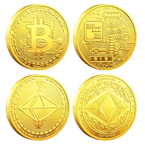 6 Pack Collectible Bitcoin Ethereum Dogecoin Shiba Litecoin Ripple Commemorative Coins, 3mm Limited Edition Cryptocurrency Coin BTC EHT DOGE SHIB XRP LTC Physical Tokens for Gift with Protective Case - Image 3