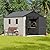 Patiowell 8 x 12 FT Plastic Outdoor Storage Shed with Floor, Resin Shed with Window and Lockable Door for Garden, Backyard, Tool Storage Use, Easy to Install in Beige (Kick-it Shed)