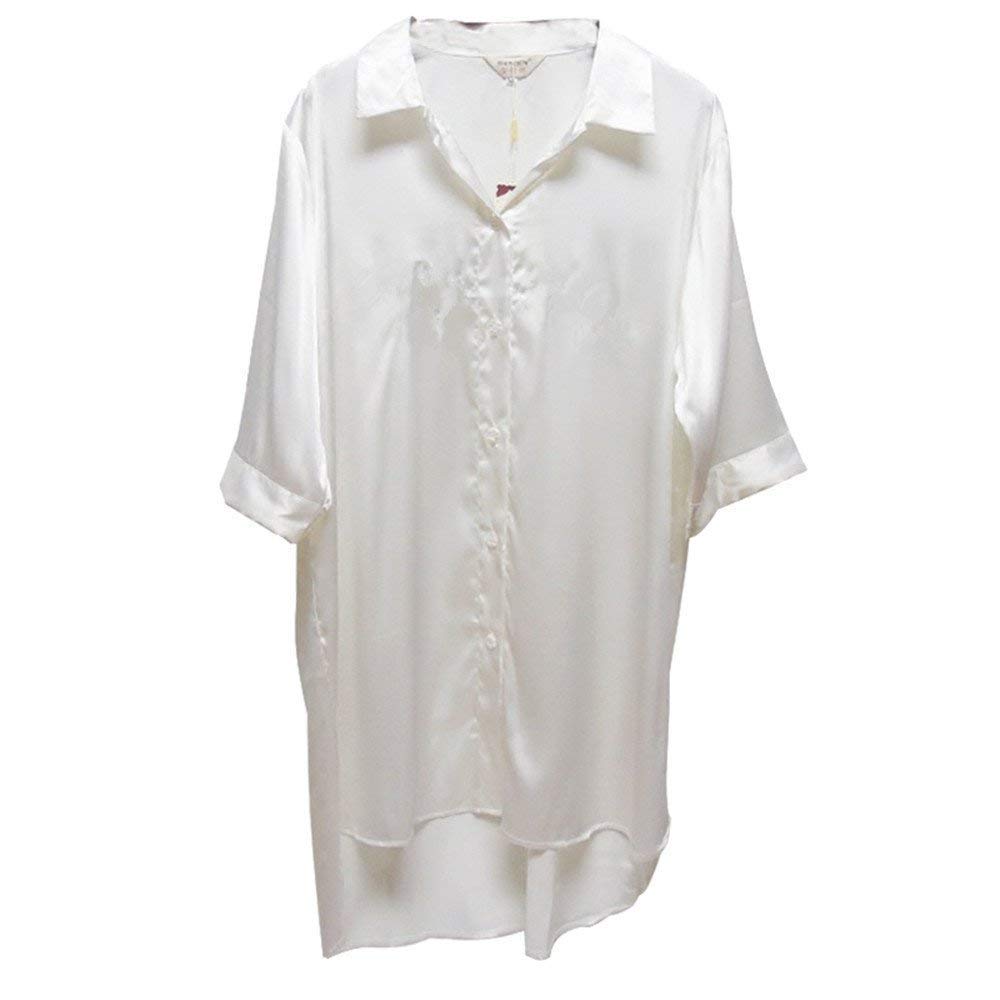 Letnie jedwabne piżamy studenci luźna odzież dom ubrania panie moda elegancka wygodna koszula nocna, XL, XL