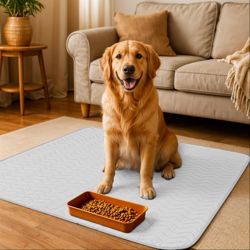 Image of 4 Pack Washable Pee Pads for Dogs 18 inch x 24 inch, Waterproof Dog Training Pads
