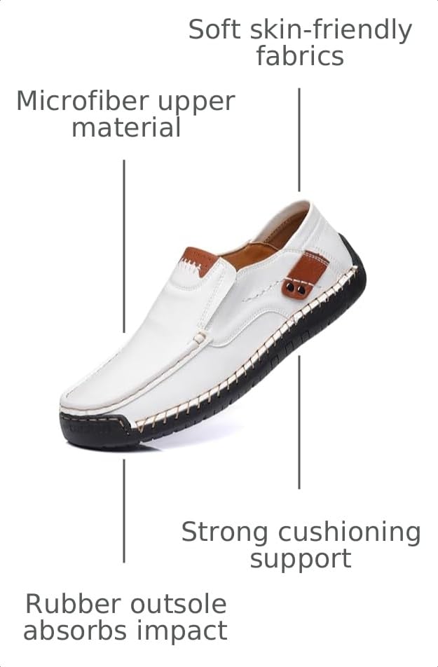 Image of Coramtty Mens Loafers Casual Slip on Shoes Business Moccasins Lightweight Refreshing Classic Slippers Walking Driving Travelling Outdoor