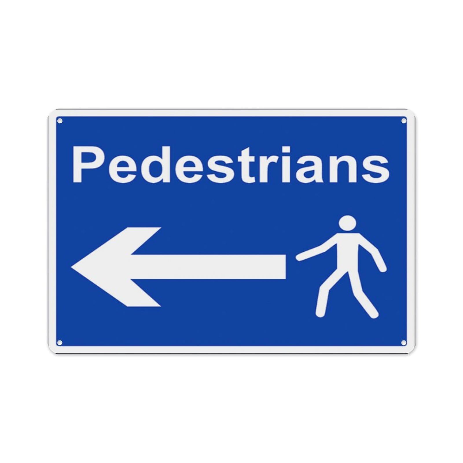 peiyeety Pedestrians - Arrow Left Aluminum Tin Warning Signs For Home Outdoor Garden 8X12 Inches