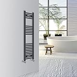 Warmehaus Toallero de baño recto con calefacción, color antracita