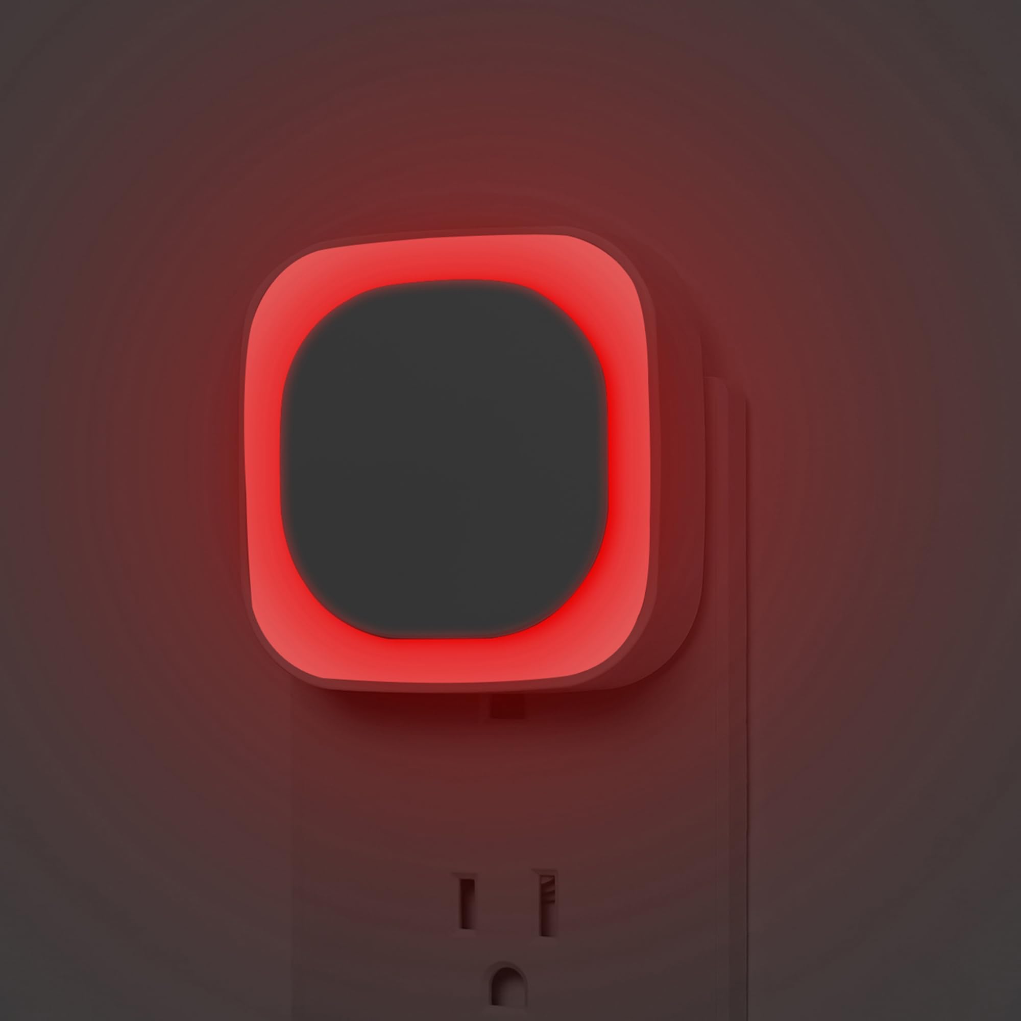 YUNLEX Night Light with Plug in 2 Pieces LED Children's Night Light with Twilight Sensor, Level 3 Brightness, Very Suitable for Children's Rooms, Stairs, Bedroom, Kitchen, Bathroom, Red