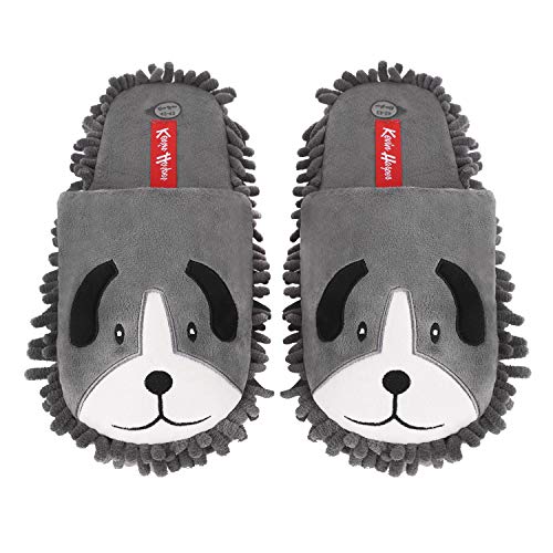 Kids Slippers Booties Boys Girls Mop Slippers Novelty Washable Reusable Microfiber Foot Socks