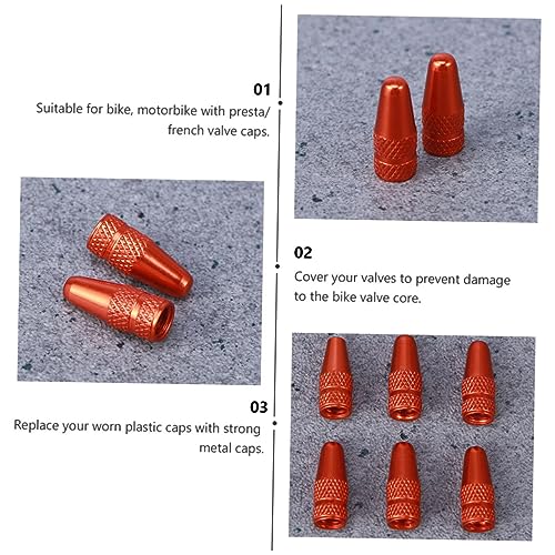Tapas para válvulas de bicicleta VICASKY, 2 juegos de tapones duraderos de aluminio, ligeros y fáciles de instalar, mejoran la estética y protegen contra fugas y suciedad, 12 piezas × 2 miniatura 5