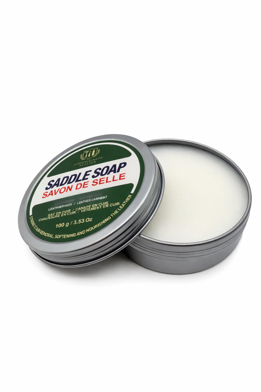 Cordwainers Atelier Leather Saddle Soap Cleaner 3.5 oz (100g) – Premium Leather Cleaner & Conditioner for Shoes, Boots, Bags, Sofa & Furniture – Deep Clean, Nourish & Protect Grey - 4