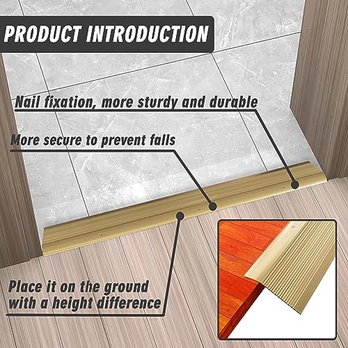 Reductor de umbral de aluminio para desnivel de 4 cm que facilita sillas de ruedas 6