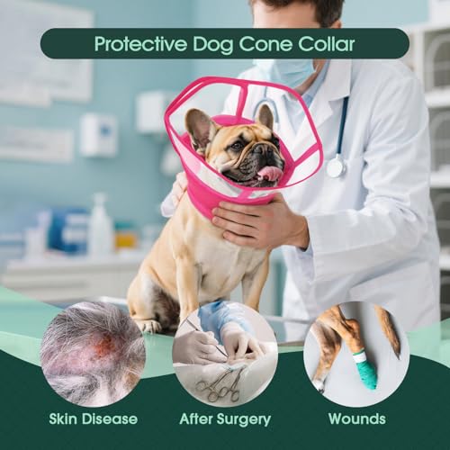 Image of Kuoser Dog Cone Collar After Surgery, Soft Cone for Dogs to Stop Licking, S