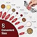 Magnetic Measuring Spoons Set of 9 Stainless Steel Dual-Sided Stackable Measuring Spoon Nesting Teaspoons Measuring Dry and Liquid Ingredients, Fits in Spice Jars Set of 9 (Red)