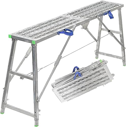 Plateforme d'échafaudage robuste en acier de 180 cm de long