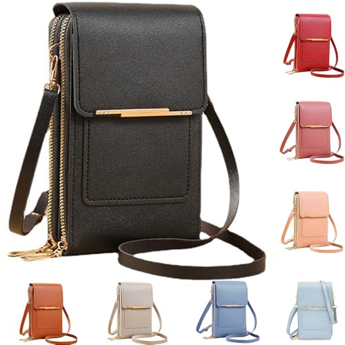 Anti-Theft Leather Bag,Small Crossbody Cell Phone Purse Wallet for Women,RFID Block Phone Purse Crossbody with Shoulder Strap