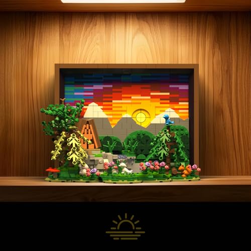 Givenni Ideas Sunset Wooden House Building Sets - 3D Puzzle Building Set for Adults, Ages 15+ - Beautifully Detailed Home Art Decor - Unique Gift Idea for Art Fans (1101PCS) by Givenni - Image 4