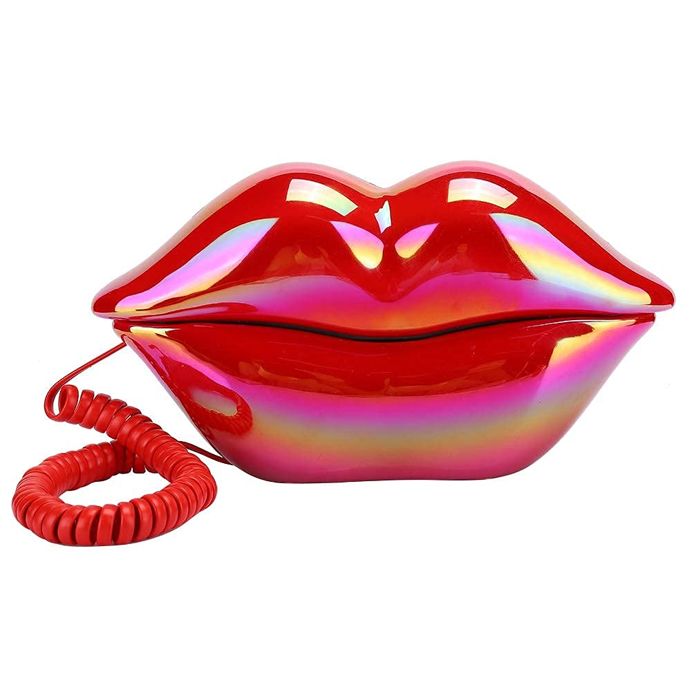 Kreatywny telefon stacjonarny Red Lips lips phone telefon stacjonarny w europejskim stylu do domowego biura, dla przyjaciół novelty phones Telefony analogowe i DECT