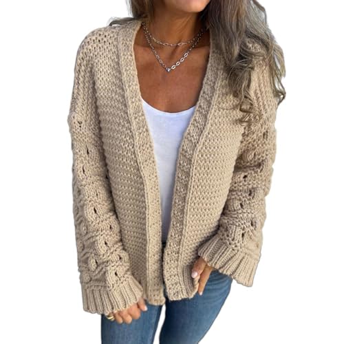 Chunky Cardigan Sweaters for Women Oversized Long Sleeve Knit Outerwear Casual Open Front Warm Fashion Sweaters Coat