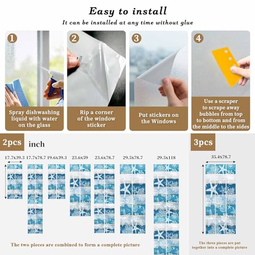 Vinilo decorativo Frosted Glass Window Privacy Film 19.6x39.3 in miniatura 6