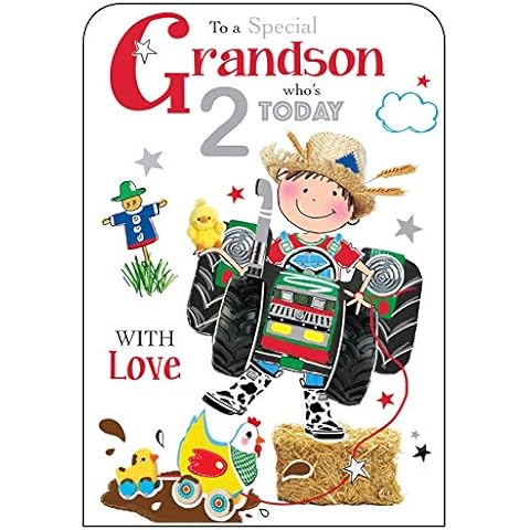 Grandson 2nd Birthday Card Cover