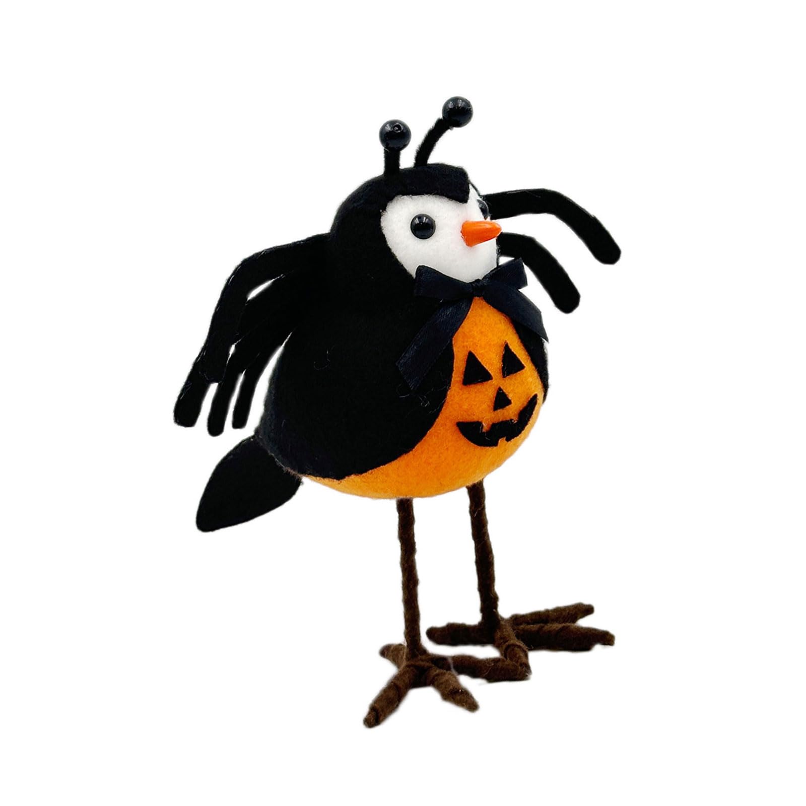 Sisyeuo Halloween Bat Bird Decorative Halloween Bird Animal Statue Figurines Standing Photography Props Decoration Outdoor Decor Figurine
