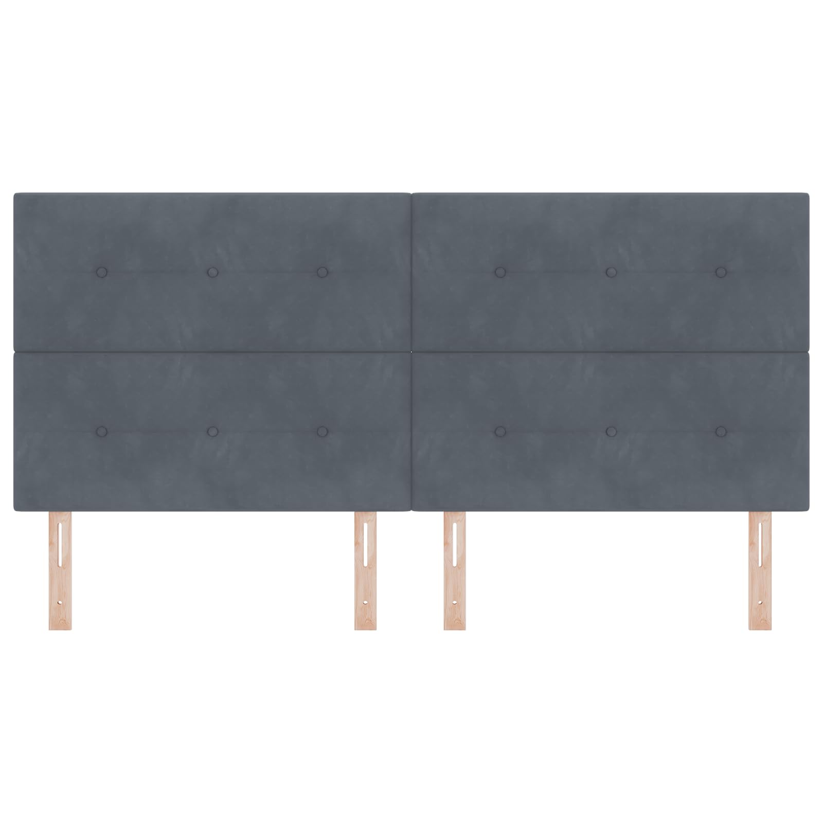 Zagłówek LED, ciemnoszary, 100 cm, aksamitny komplet pościeli z podnóżkiem i bokami, łóżko z wysokim zagłówkiem o eleganckim wzornictwie, pluszowa tkanina poliestrowa, stabilna rama drewniana