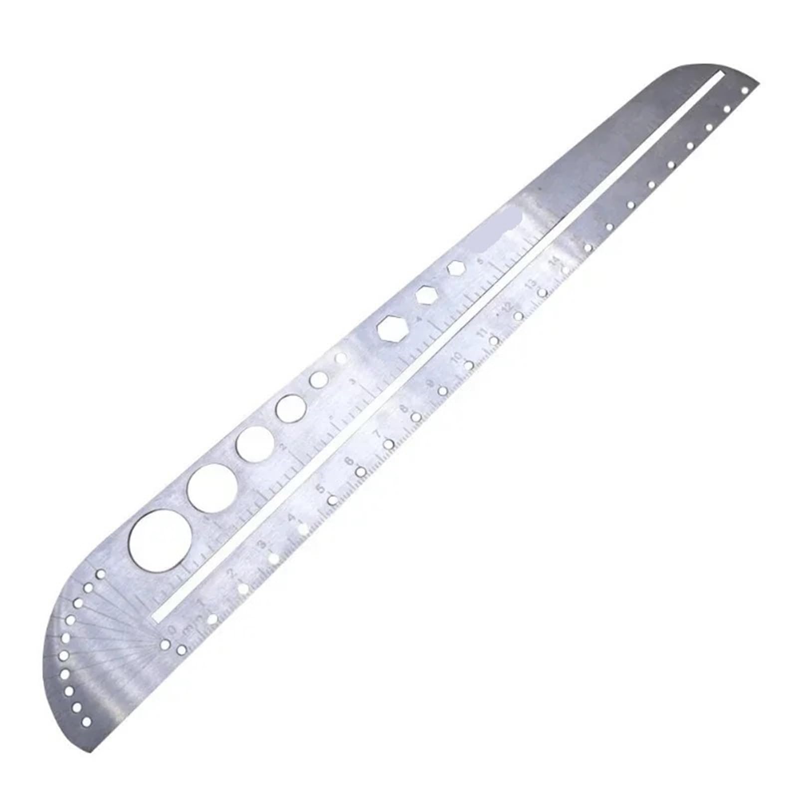 Aejhsin Silver Stainless Steel Ruler Multifunctional Stainless Steel Angle Ruler Measurement Tool Supplies Art Craft Geometry Drawing Instrument