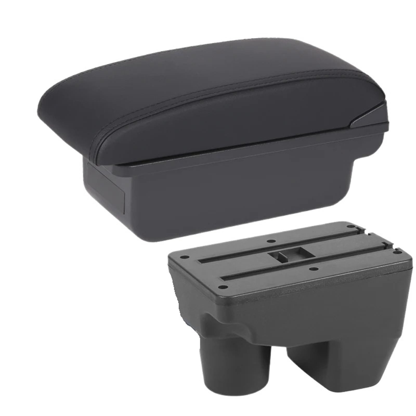 AWGNTQQ Car Armrests For Toyota For Yaris Elegant GR 20021-2025 Car Armrest Auto Storage Box Retrofit Parts Car Accessories(C2 black line No USB)