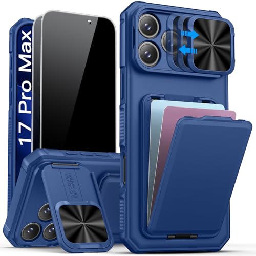 Image of SSLOTSCASE for iPhone 17 Pro Max Case with Privacy Screen Protector, Blue