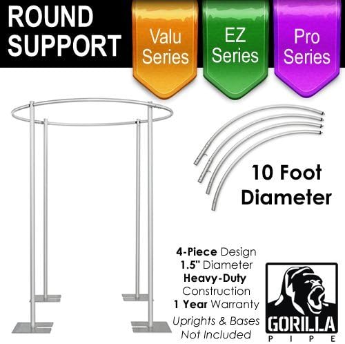 10ft Round 4 Post Canopy Drape Support - 4 Piece