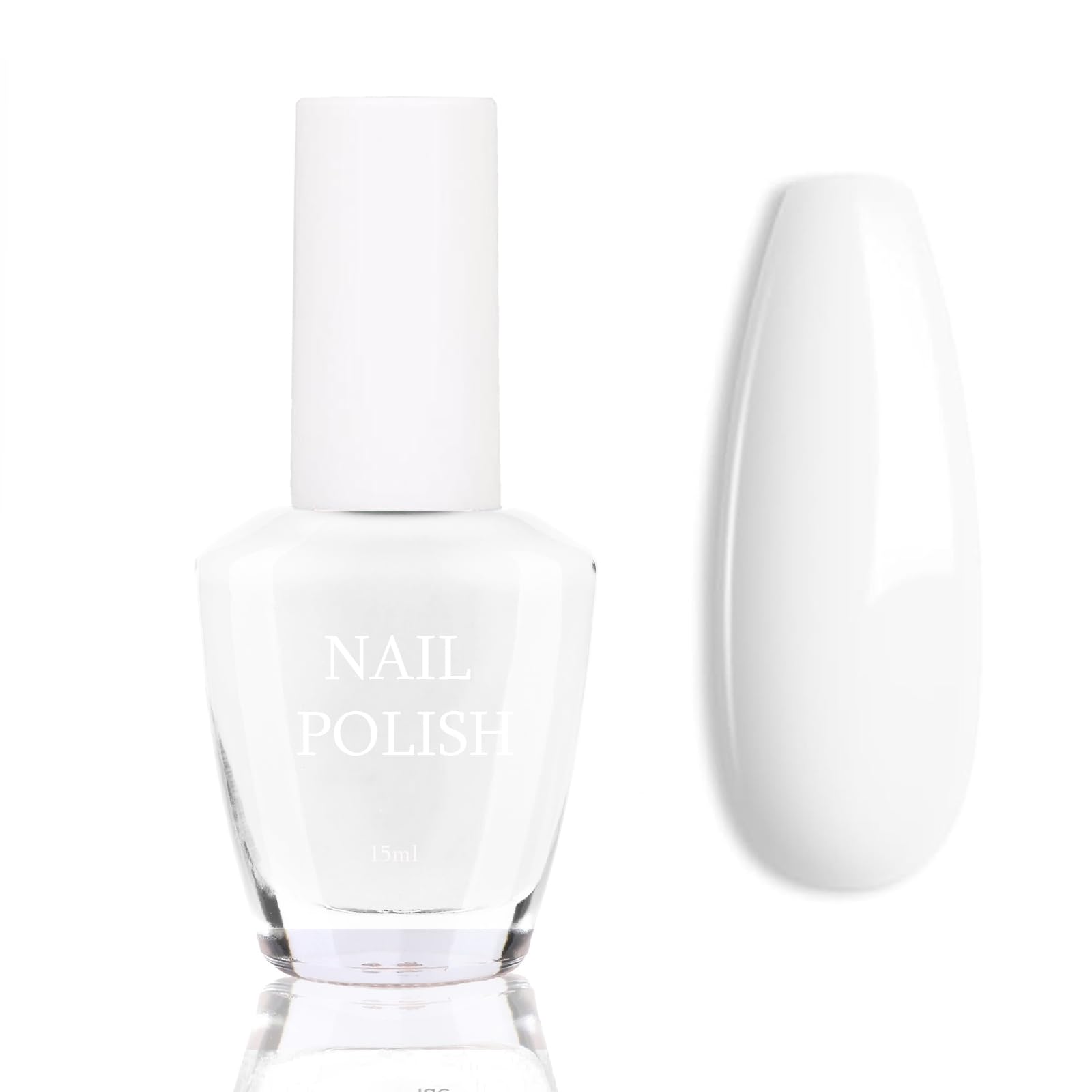 Pure White Nail Polish - Long Lasting, Chip-Resistant & Quick