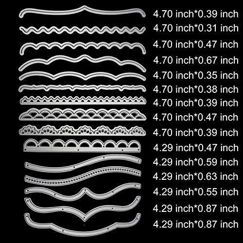 20 Pcs Carbon Steel Embossing Cutting Dies Stencils Scrapbooking Dies Cuts for DIY Albums,Crafts, New Year/Wedding/Valentine\'s/Present/Greeting Cards Making - Thumbnail 6
