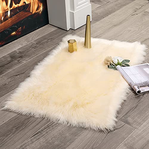 MIULEE Faux Fell Teppich Flauschig Weiche Warm Modern Bodenmatte Sofa Matte...