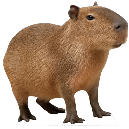 Image of Capybara 2FT Life Size Cardboard Cutout, Fun Animal Standup | Capybara Cardboard Standup for Events, Party Decor, Birthday, Photo Props, 1 PC, Fun Animal Cutout for Celebrations