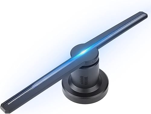 Miniatura 1 de Proyector holográfico 3D, 17 pulgadas, 16 GB, 450 x 224 HD, holograma 3D, pantalla de ventilador con 224 cuentas, compatible con MP4