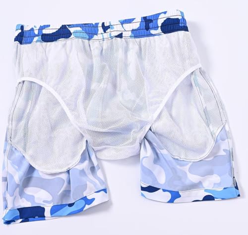 Image of Tyhengta Men's Swim Trunks Quick Dry Beach Shorts with Zipper Pockets and Mesh Lining