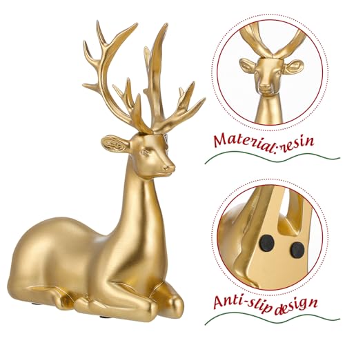 Élans de Noël en résine statuettes de table et maison thème hiver
