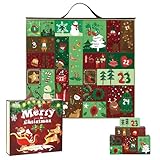 Christmas Advent Calendar 2024, Empty Advent Calendar to Till Yourself, 24 Days Christmas Countdown Advent Calendar, Reusable Advent Calendar Boxes, Xmas Gifts for Boys Girls Teens Adults