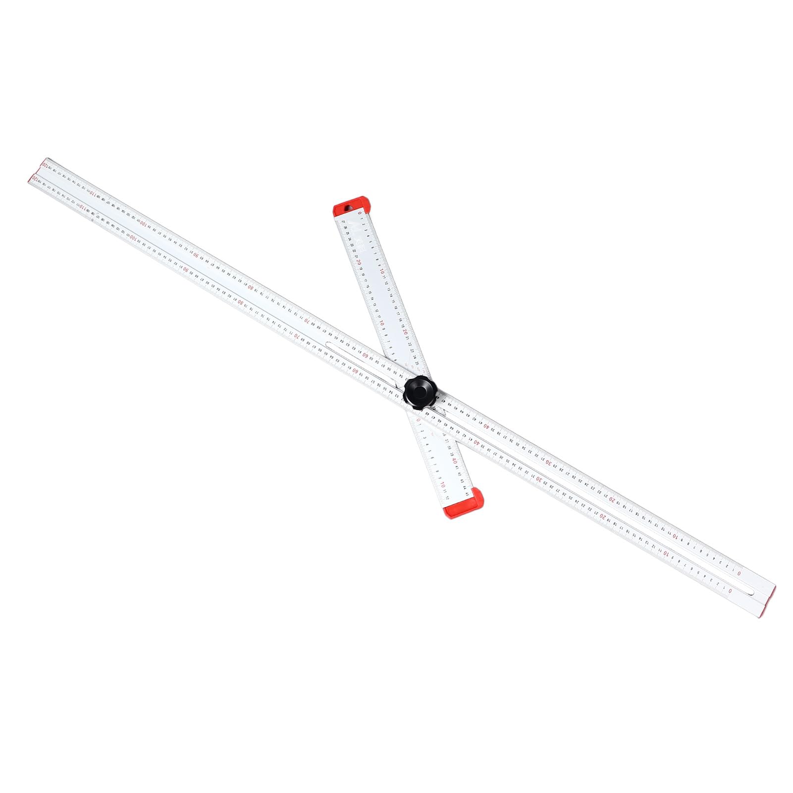 WALFRONT Regla de ángulo para Carpintería, Cuadrado Combinado en Forma de T de Aleación de Aluminio Ajustable de 120 Cm para una Medición Precisa y un Trabajo Eficiente para Carpinteros