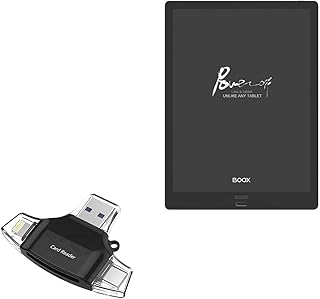 BoxWave Smart Gadget Compatible with Onyx Boox Max Lumi2 - AllReader SD Card Reader, microSD Card Reader SD Compact USB - Jet Black