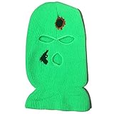 Oxxggkao 3loch Maske Vollgesichtsabdeckung Strickgestickter Hals Cover Winter Freien Sport Radfahren Kletterausbildung Für Männer Frauen Stricken Volle Gesichtsmaske
