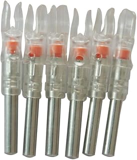 Jiexi Hwyp Automatically Lighted Led Nocks for Inner Diameter 6.3 mm Compound Bow Arrows GT Size Pack of 6 (red)