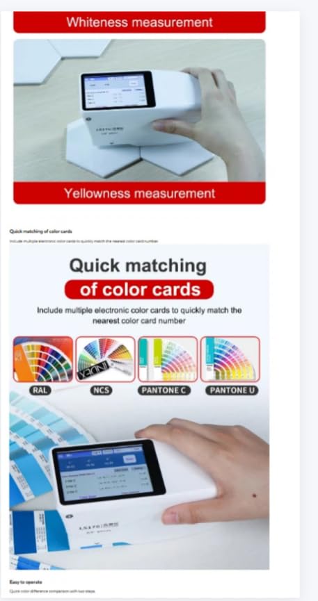 LS176 Spectrophotometers ColorimeterD/8° High Accuracy Whiteness andYellowness Spectral Reflectance Curves