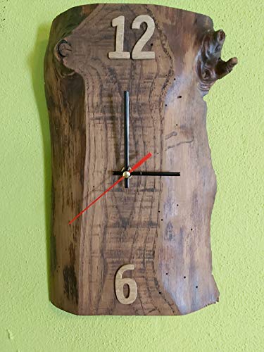 Syc Reloj de Pared Artesanal en Madera