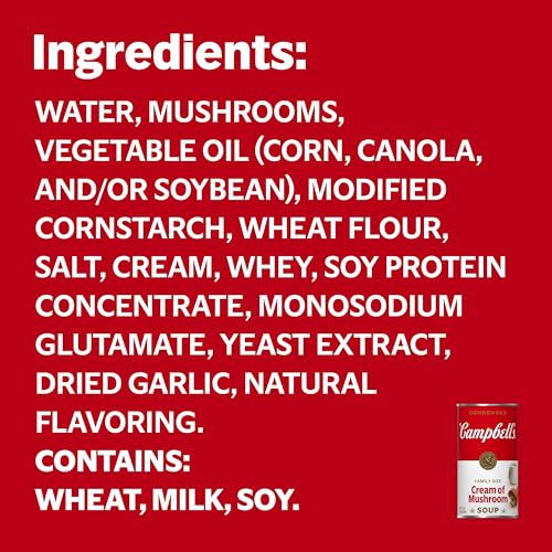 Image of Campbell's Condensed Cream of Mushroom Soup, 22.6 oz Can (Pack of 2)