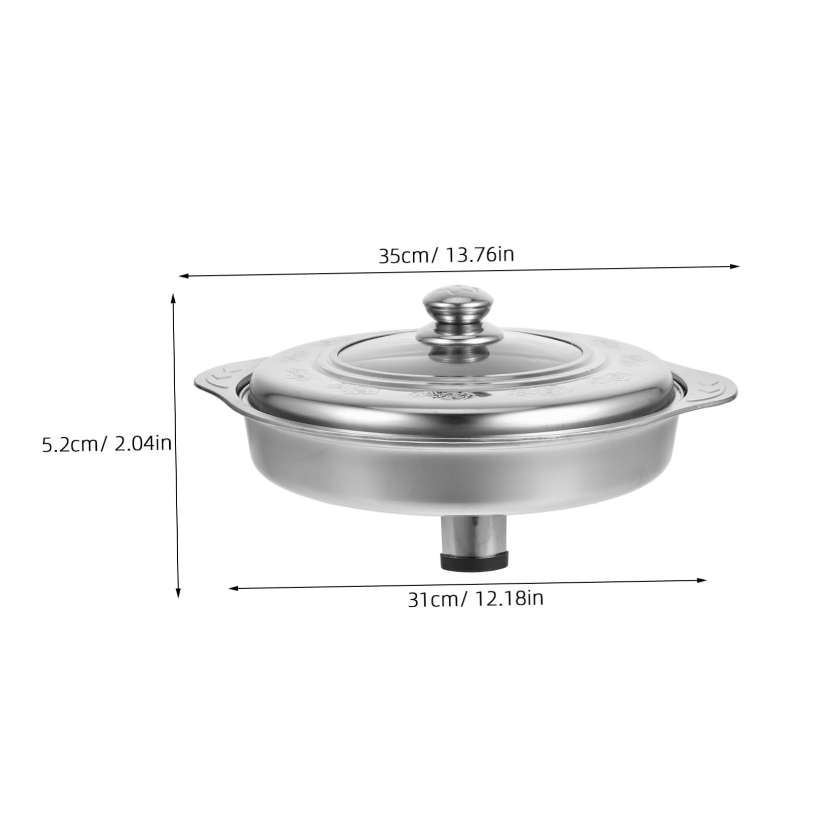 NAMOARLY Stainless Steel Tray Party Food Warmer Buffet Set Food Service Pans Lids Display Tray Lid