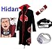 Produktbild Naruto Akatsuki Hidan Cosplay Kostüm Set (Akatsuki Cloak,Größe:XXL: Höhe 185cm-190cm + Hidan Stirnband + Hidan Ring + Naruto Federmäppchen)